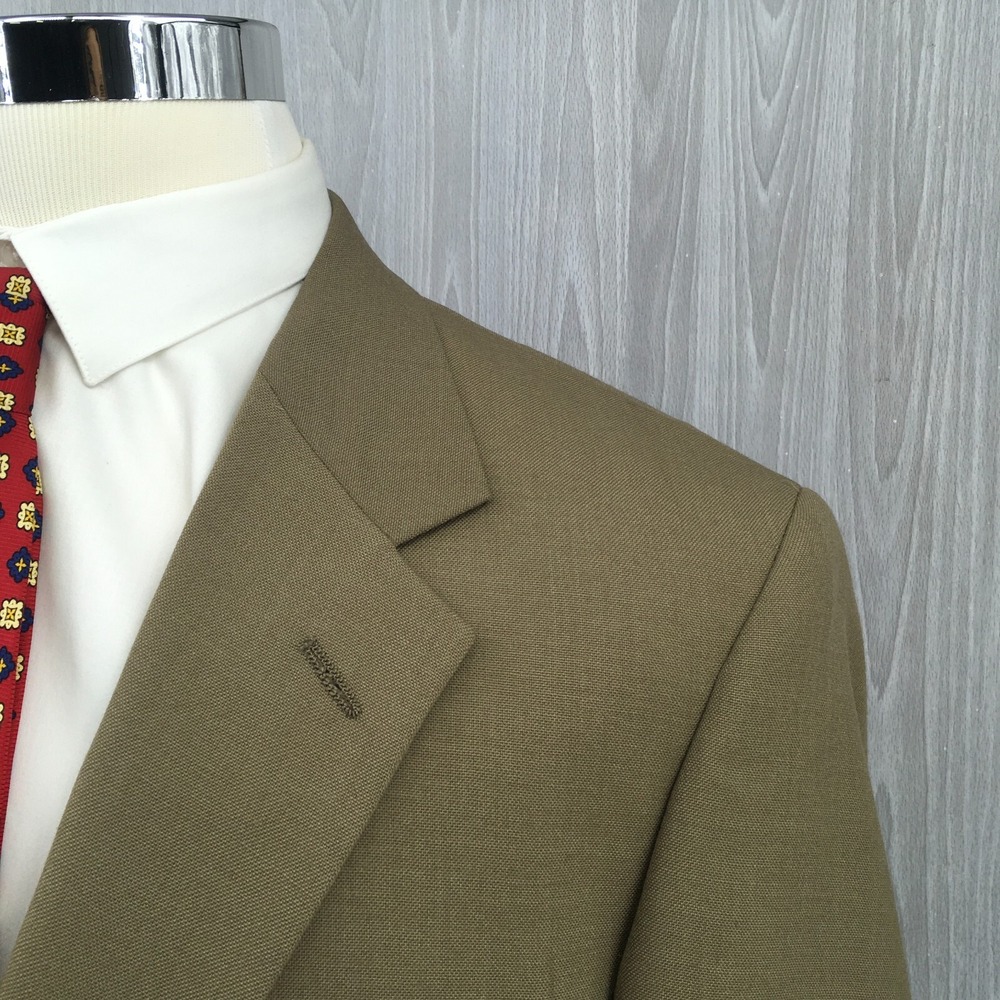 WIMBLEDON OF ENGLAND Men's GOLD TONE BUTTON BLAZER Sz‎ 42L